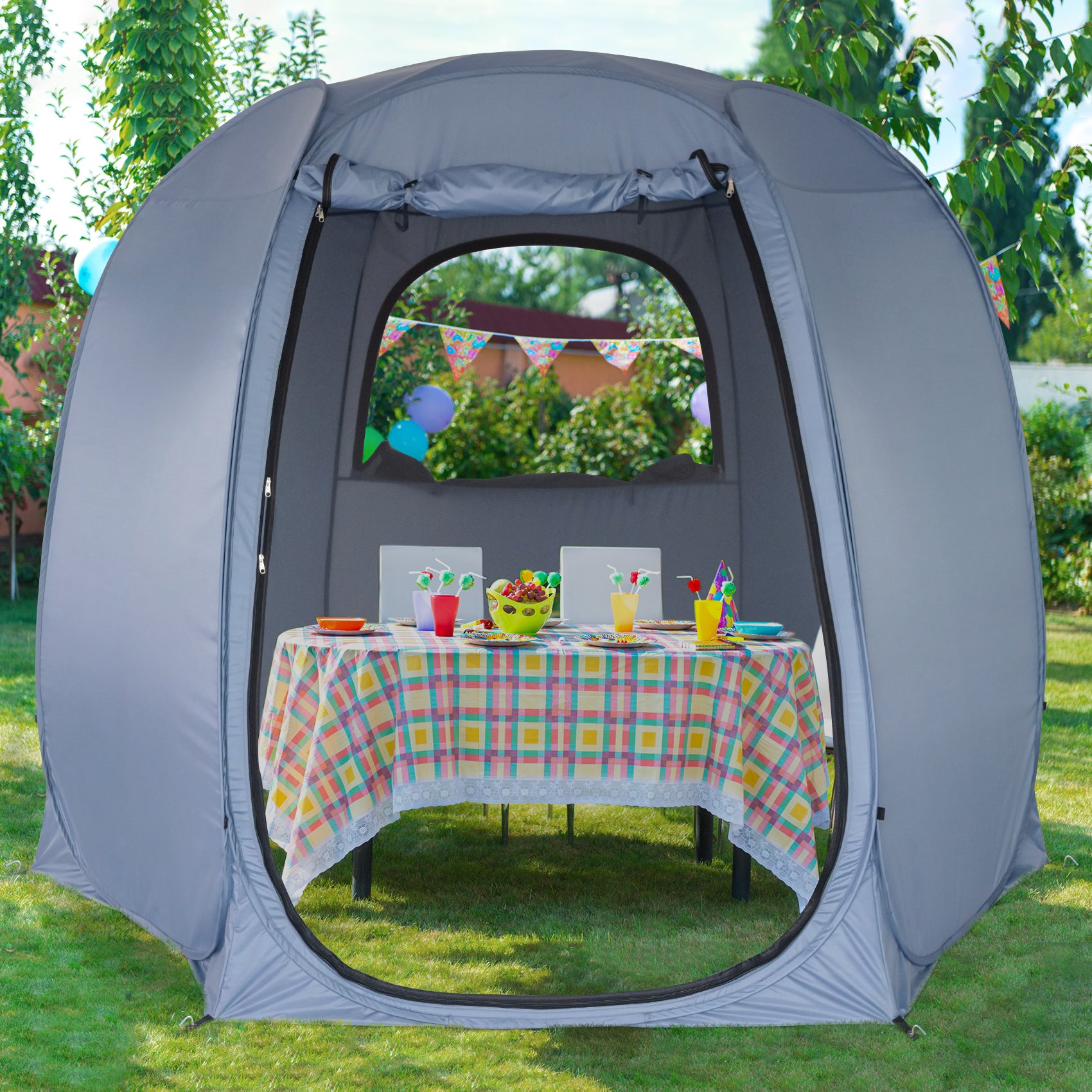 LEEDOR Screen House Room Mesh Net Tent Canopy Shelter Gazebo, Easy Setup & Waterproof & Sunshade, Suitable for Camping Trip, Backyard, Beach, Picnic, 10ft x 10ft