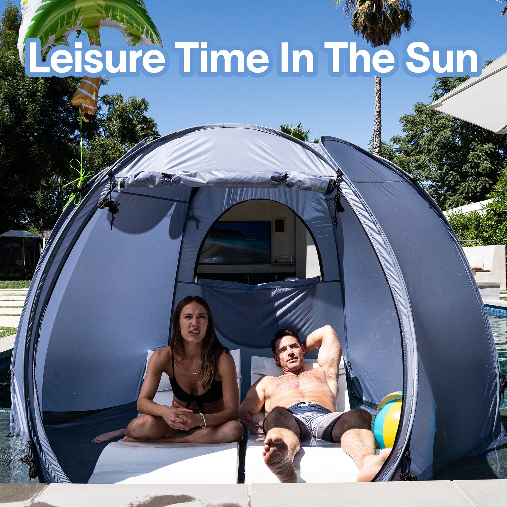 LEEDOR Screen House Room Mesh Net Tent Canopy Shelter Gazebo, Easy Setup & Waterproof & Sunshade, Suitable for Camping Trip, Backyard, Beach, Picnic, 10ft x 10ft