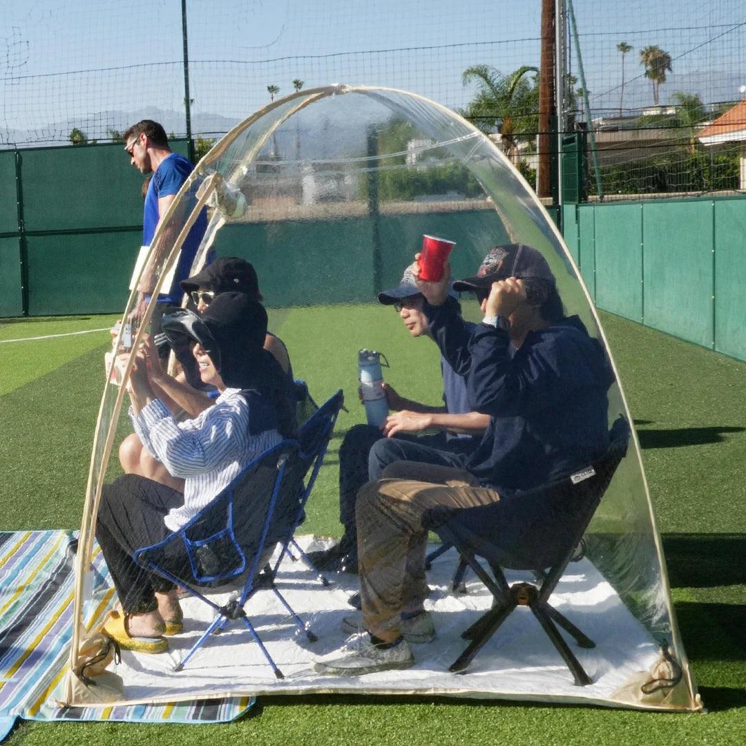 Snap photos and cheer for the game in TopGold 4 Person Pop Up weatherproof pod