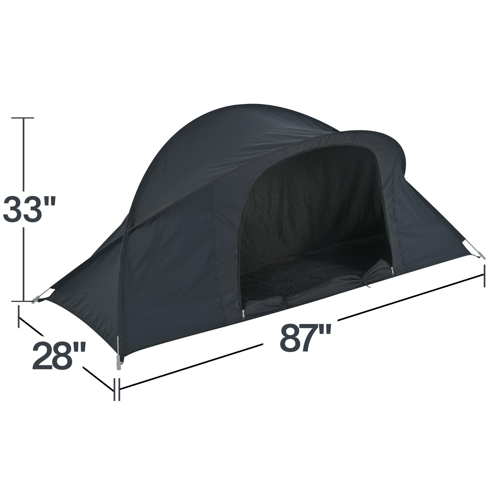 EighteenTek Pop Up Bed Canopy Office Sleeping Bed Tents One Person Privacy Space Lay Down NOT Sitting Frame 87"x28"x33"H - Alvantor