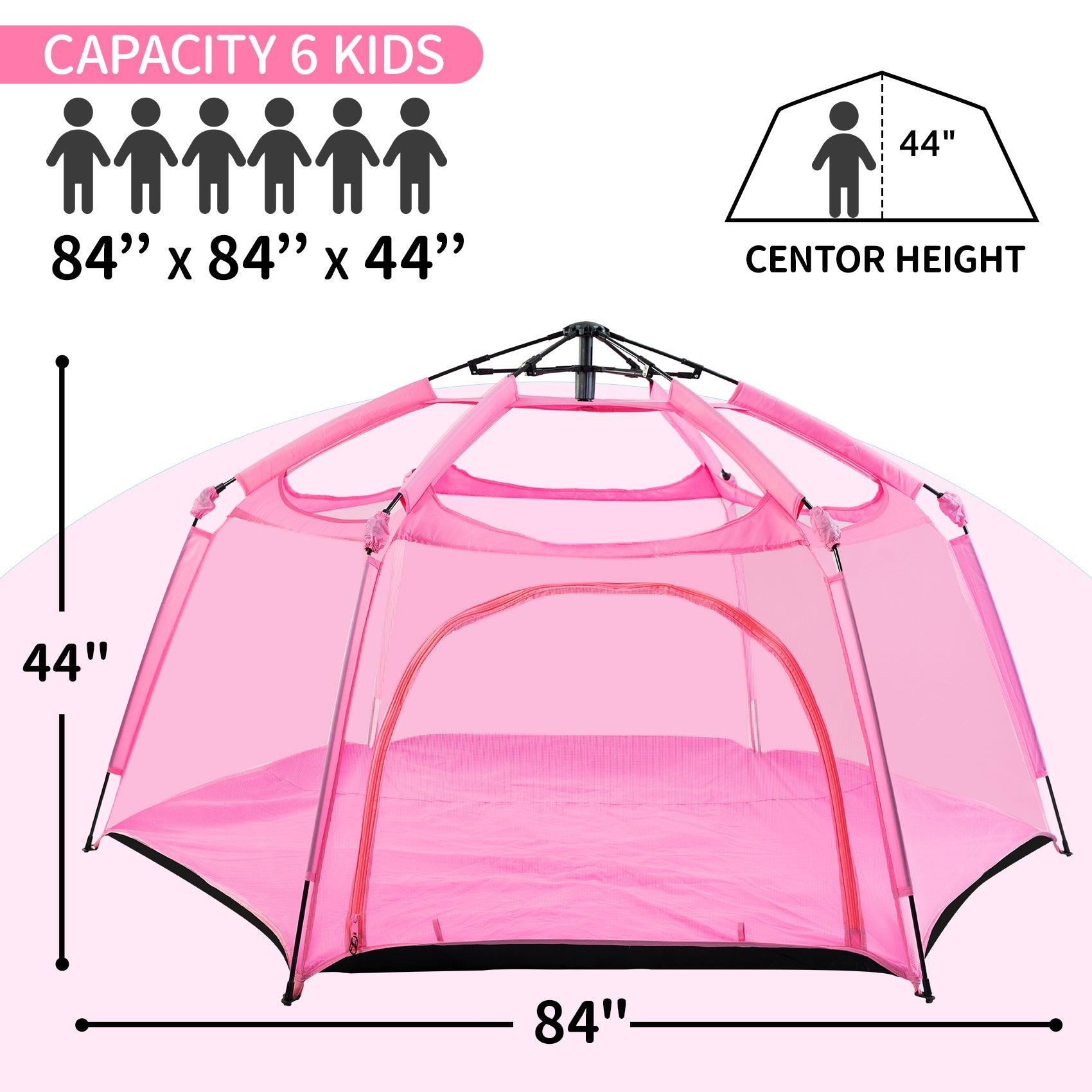 Pink Spacious Padded Playpen