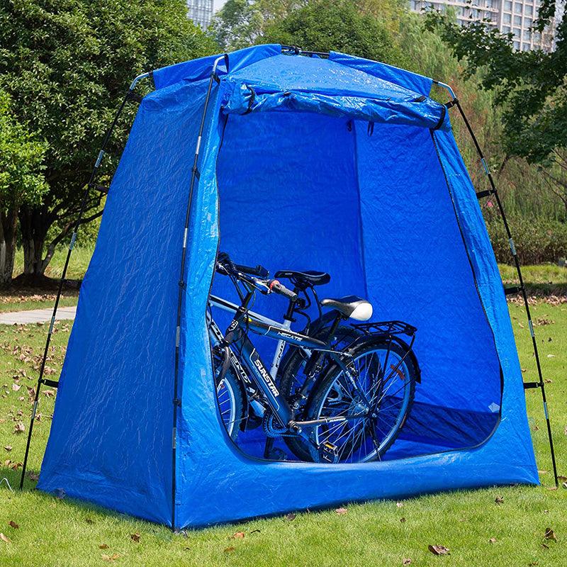 Bike Storage Shed Tent Waterproof Portable Backyard Outdoor Bicycle Yard Stash Shelter - Alvantor