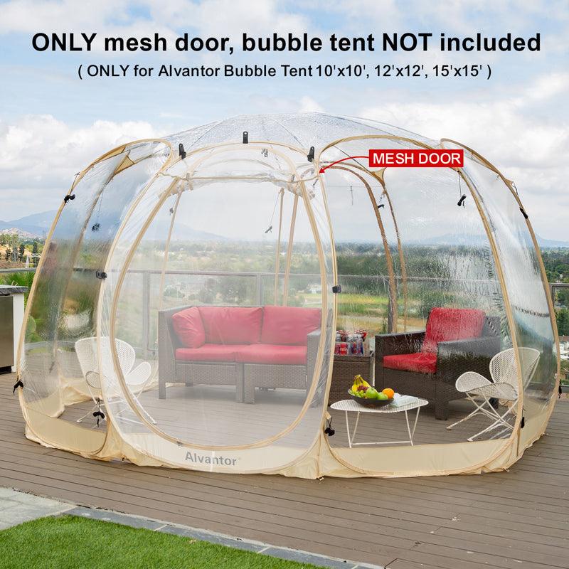Alvantor Mesh Door Screen Door Accessories for Bubble Tent Canopy Gazebo Keep Bugs Out for Air Ventilation - Alvantor
