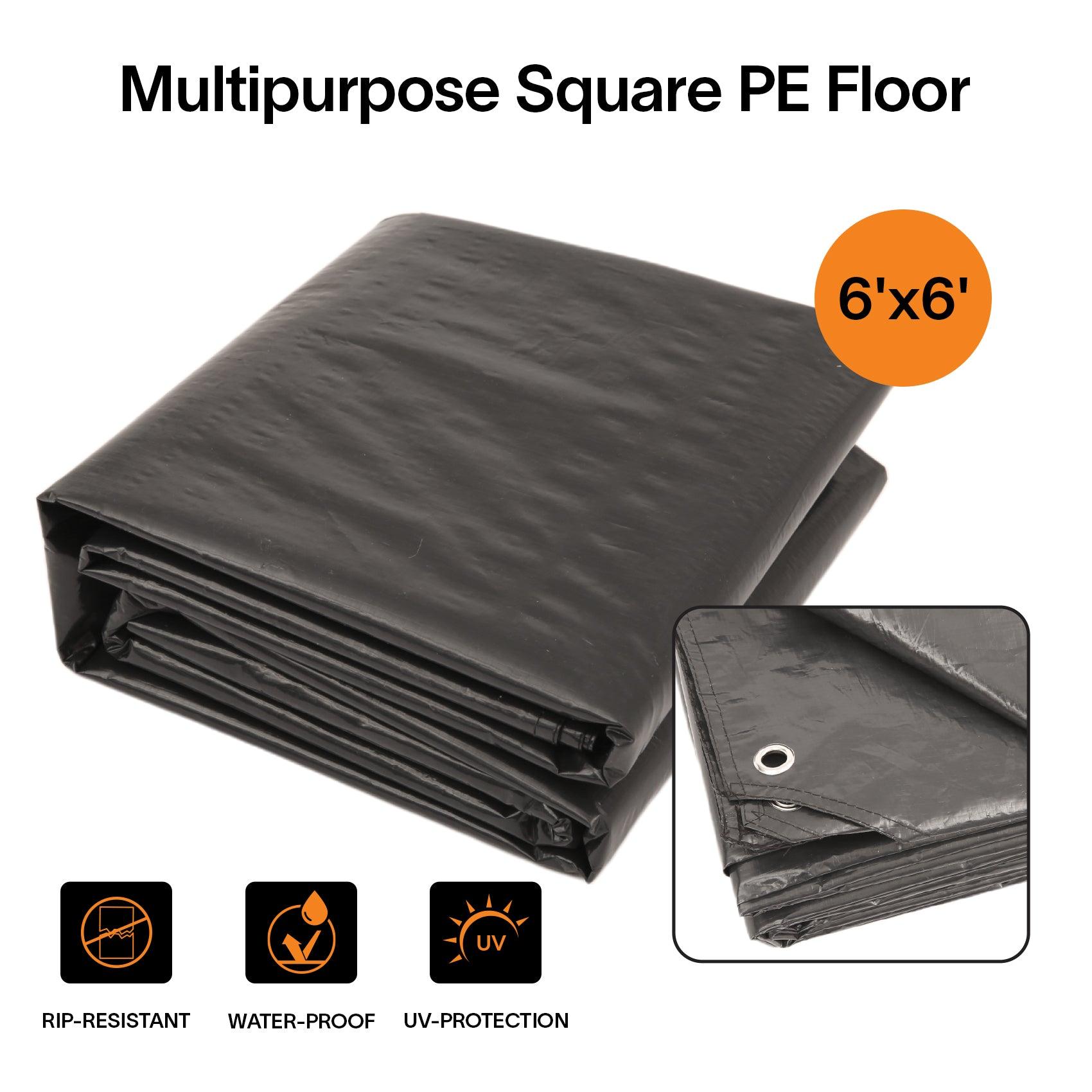 Waterproof PE Tarp Floor Mat For Screen House Gazebo - Alvantor