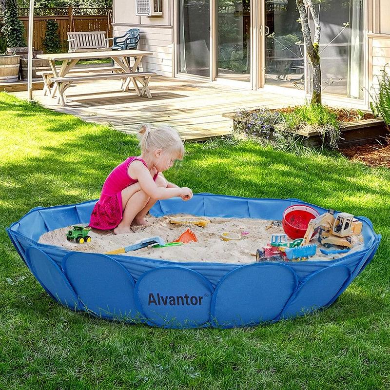 Alvantor Sandbox Sandpit Outdoor Kids Pool Foldable Dog Bathing Tub Play Accessories - Alvantor