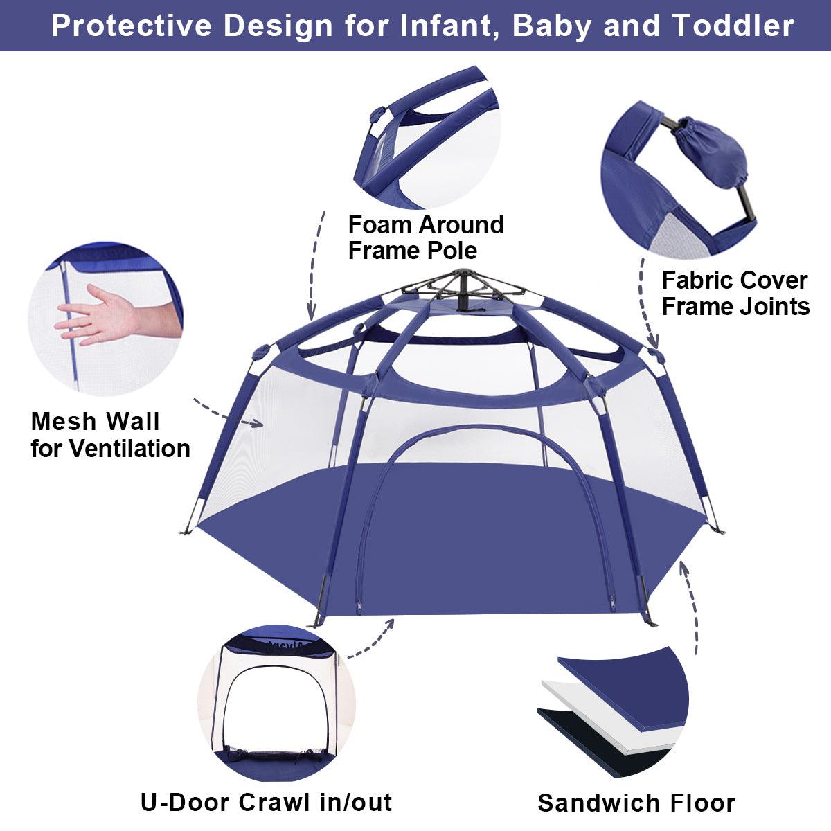 Spacious Padded Playpen - Alvantor