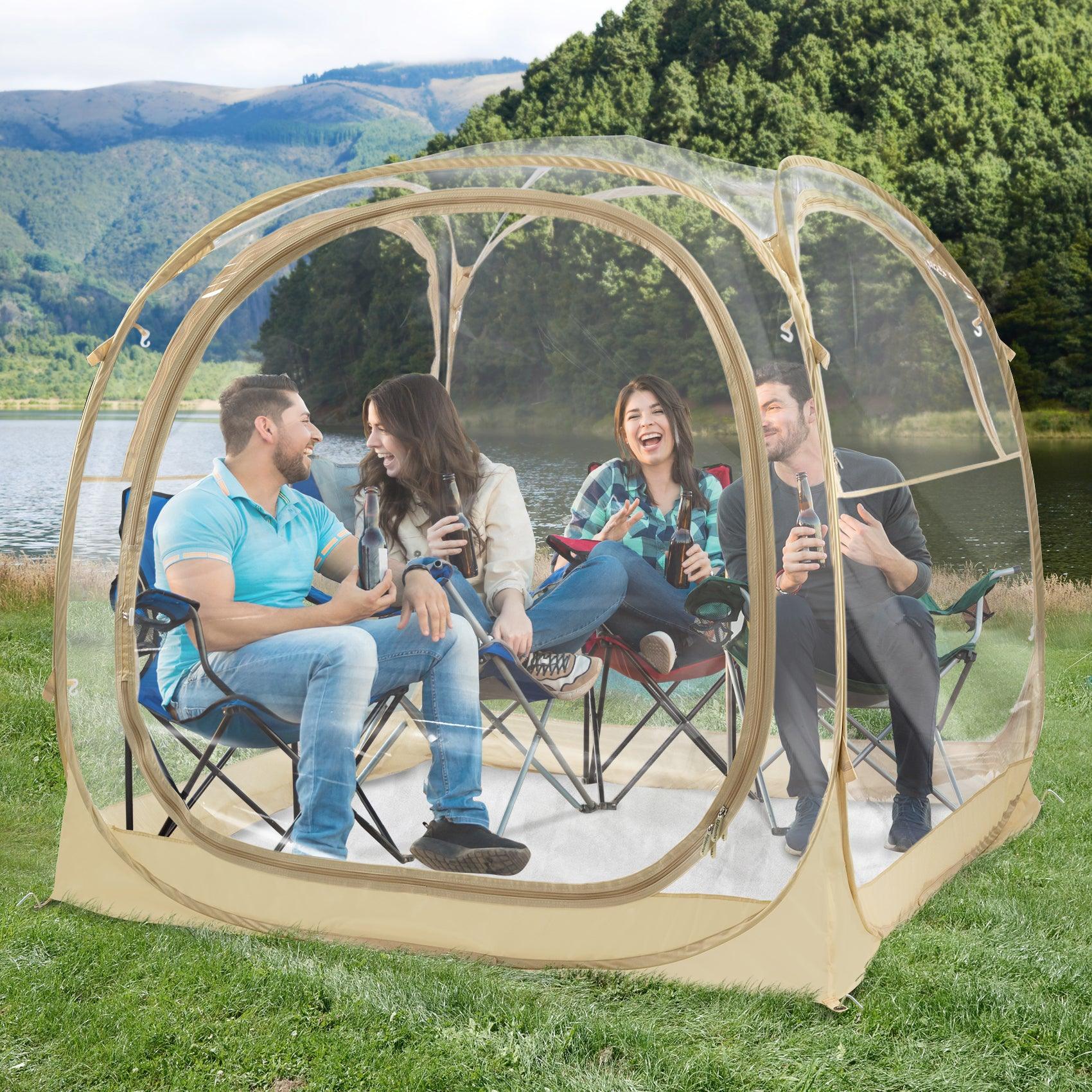 EighteenTek Up to 6 People Weatherproof Pod, Portable Chair Tent - Alvantor