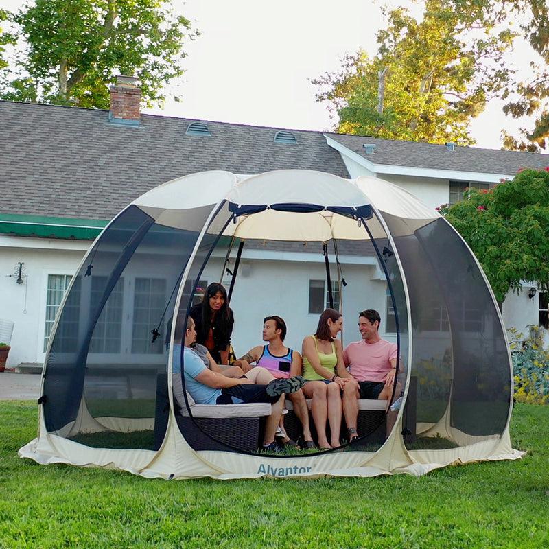 12'x12' pop up screen house as backyard party tent event shelter