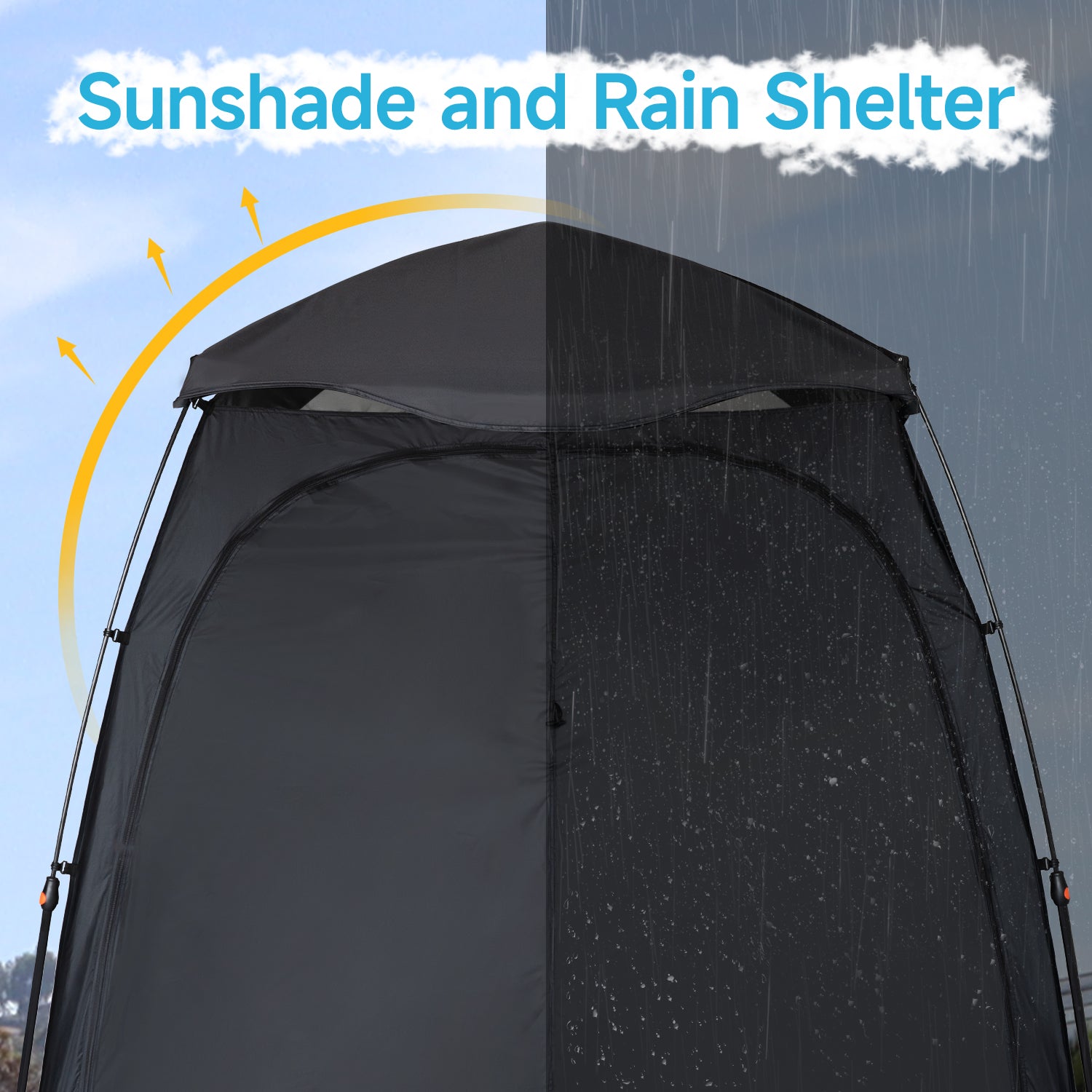 2 Rooms Privacy Outdoor Shower Tent