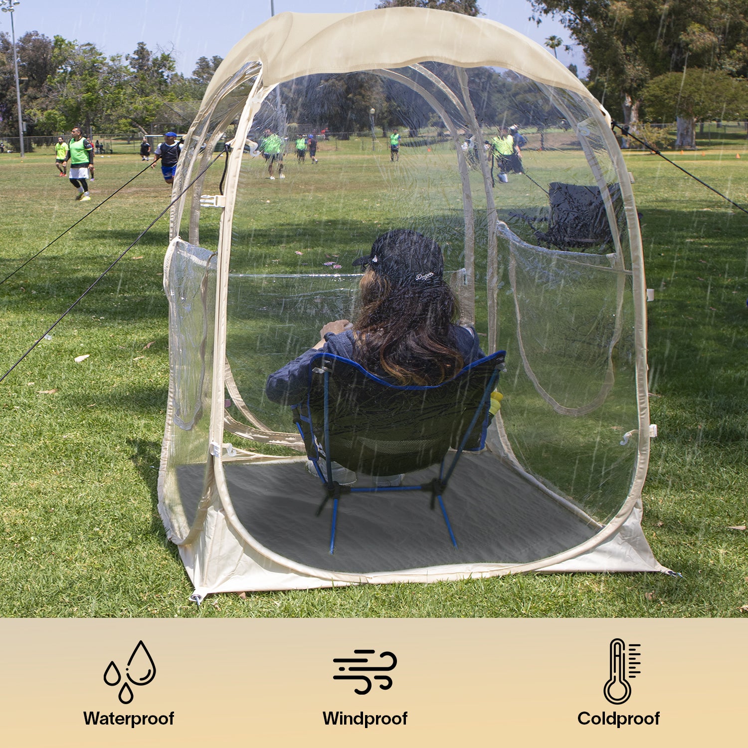 EighteenTek 1-Person Sports Tent, Portable Pop Up Shelter for Outdoor Activities