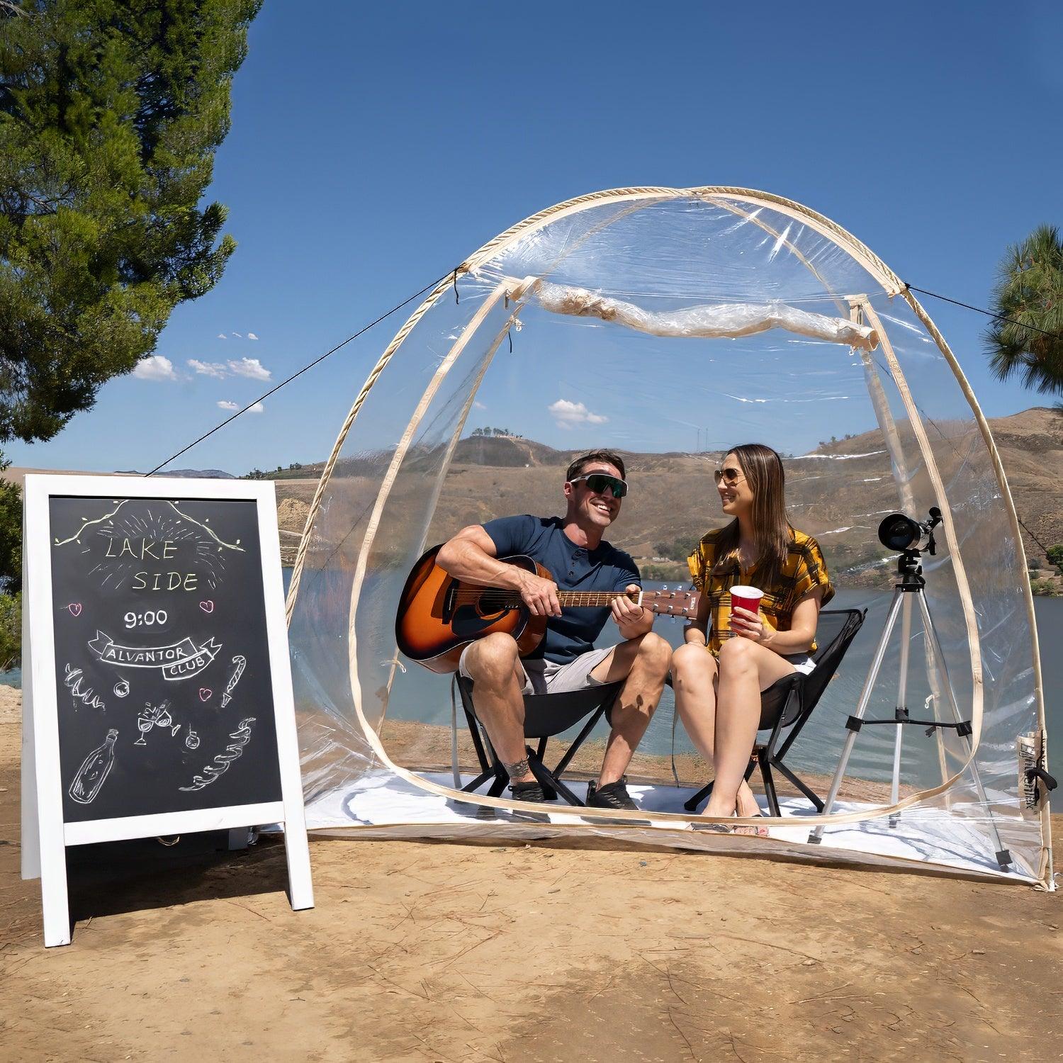 EighteenTek 7'x4' Pop Up Bubble Tent for outdoor activities
