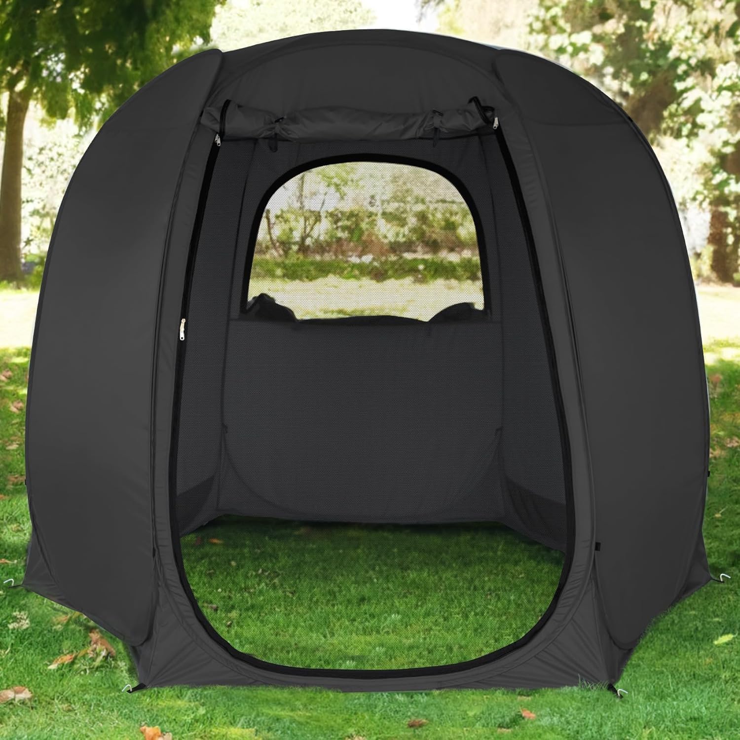 LEEDOR Screen House Room Mesh Net Tent Canopy Shelter Gazebo, Easy Setup & Waterproof & Sunshade, Suitable for Camping Trip, Backyard, Beach, Picnic, 10ft x 10ft