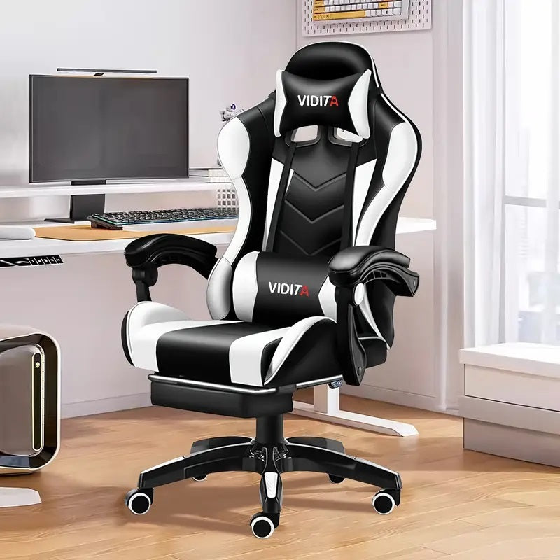 Ergonomic Racing Gaming Chair with Lumbar Support – Height Adjustable, Stylish & Comfortable Office Chair for Adults and Teens