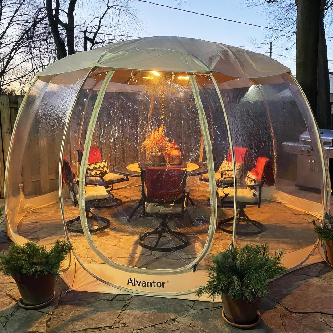 Alvantor 15'x15' Pop Up Winter Gazebo, Perfect Family Backyard Party Tent - Alvantor