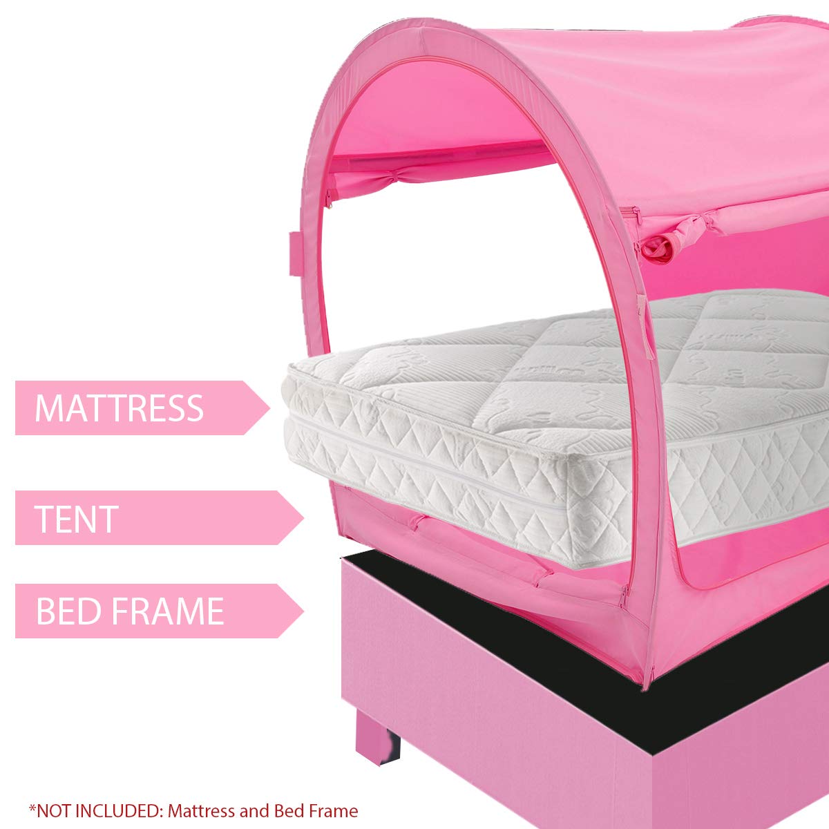 Bed Tent Dream Tents Bed Canopy Shelter Cabin Indoor Privacy Warm Breathable Pop Up Twin/Full/Queen for Kids and Adult Patent Pending(Mattress Not Included)