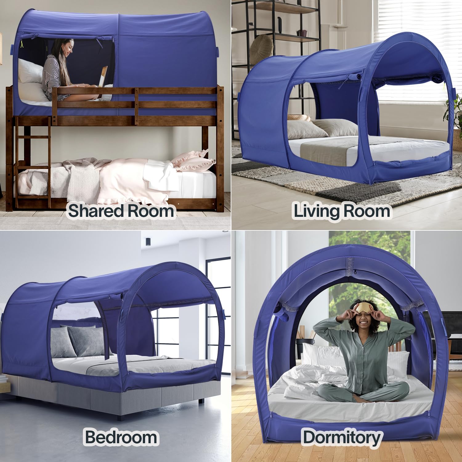 Bed Tent Dream Tents Bed Canopy Shelter Cabin Indoor Privacy Warm Breathable Pop Up Twin/Full/Queen for Kids and Adult Patent Pending(Mattress Not Included) (Copy)