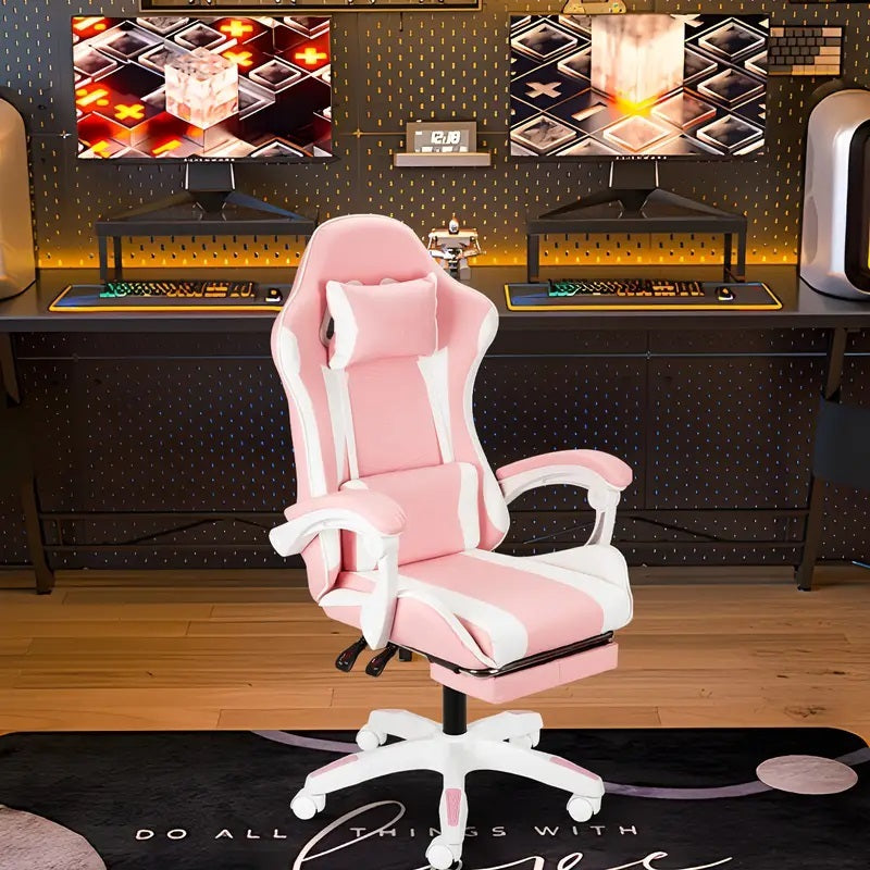 Ergonomic Racing Gaming Chair with Lumbar Support – Height Adjustable, Stylish & Comfortable Office Chair for Adults and Teens
