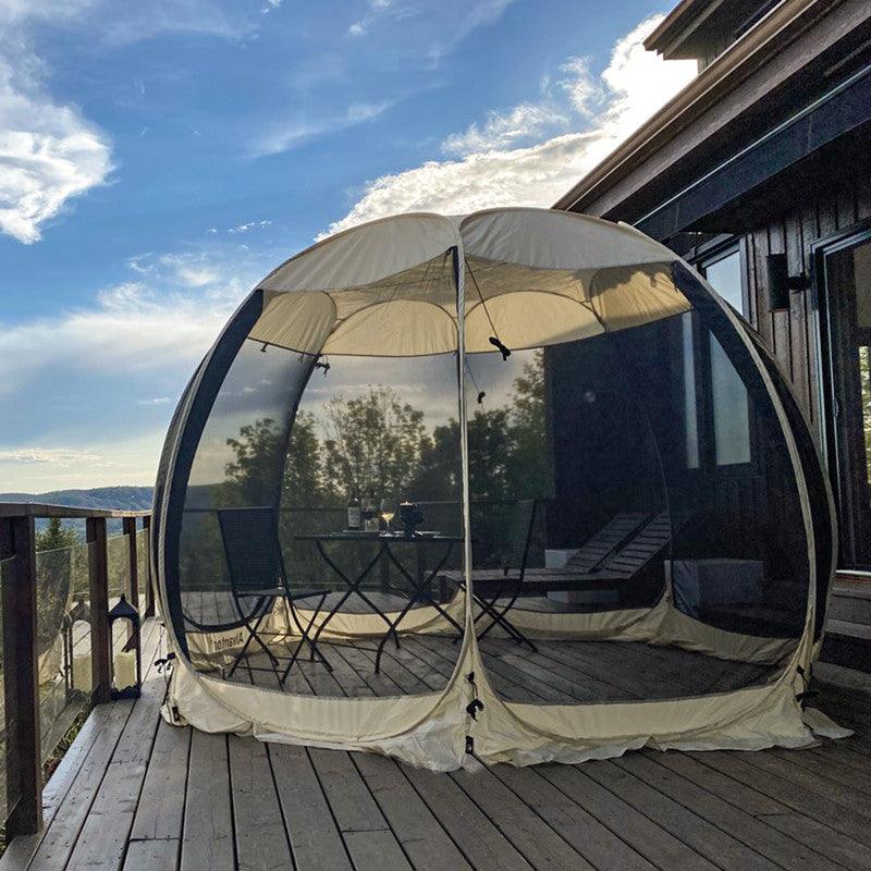 15'x15' screen house on the balcony to better enjoy the outdoors
