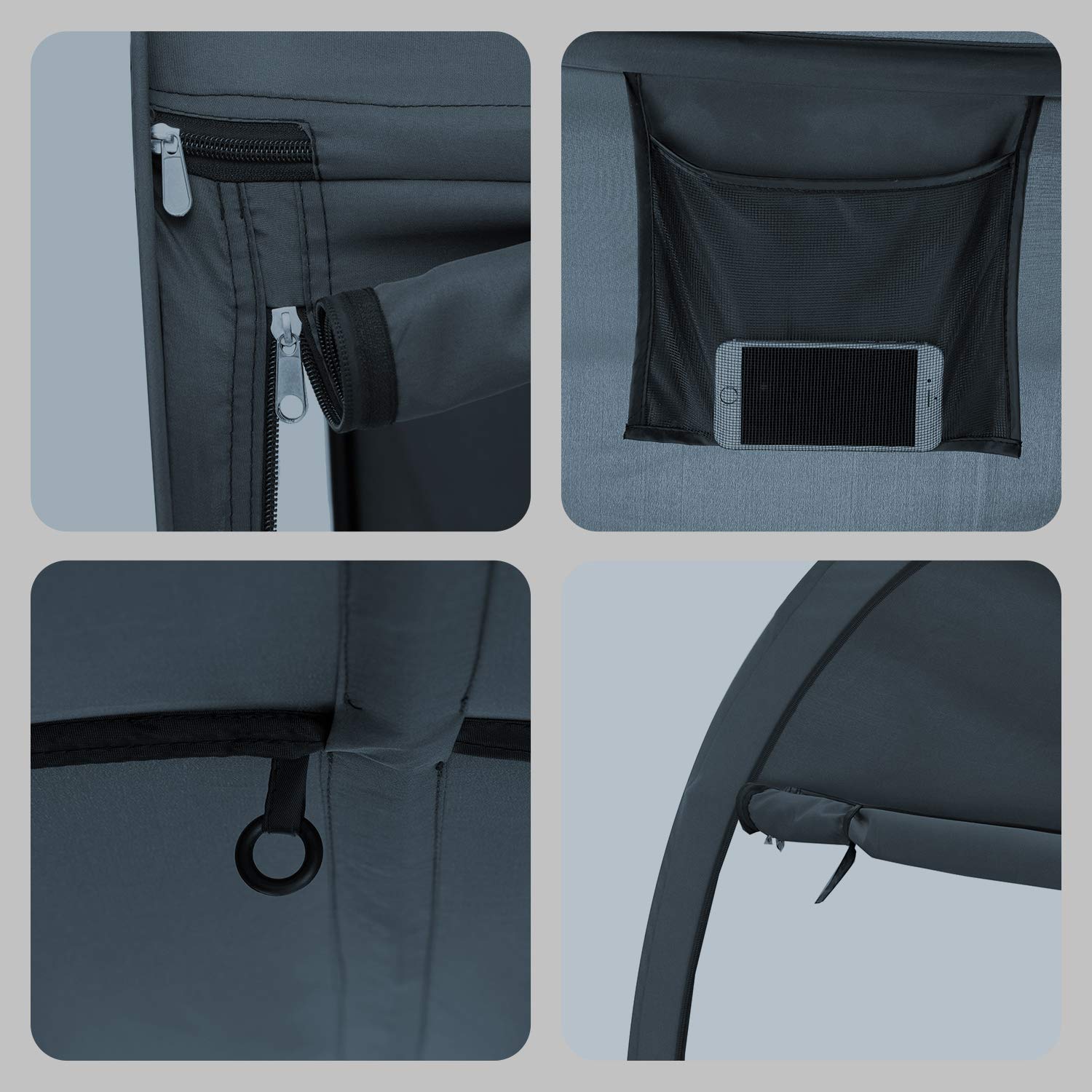 Privacy Bed Tent for Twin Size Bed – Indoor Pop Up Canopy Tent with Breathable Curtains, Light Blocking, Portable Frame (Mattress Not Included)