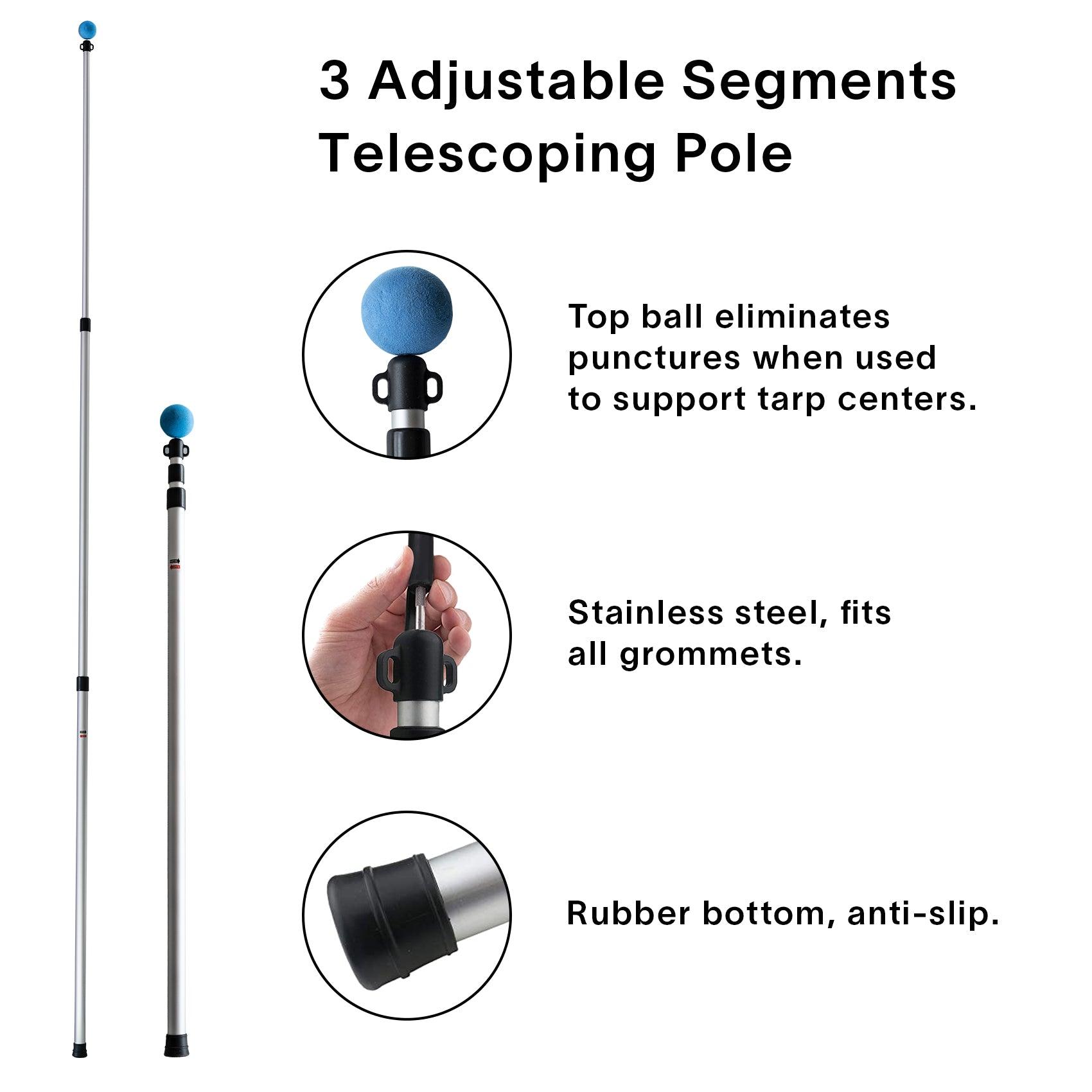 adjustable pole, aluminum adjustable pole, adjustable telescopic