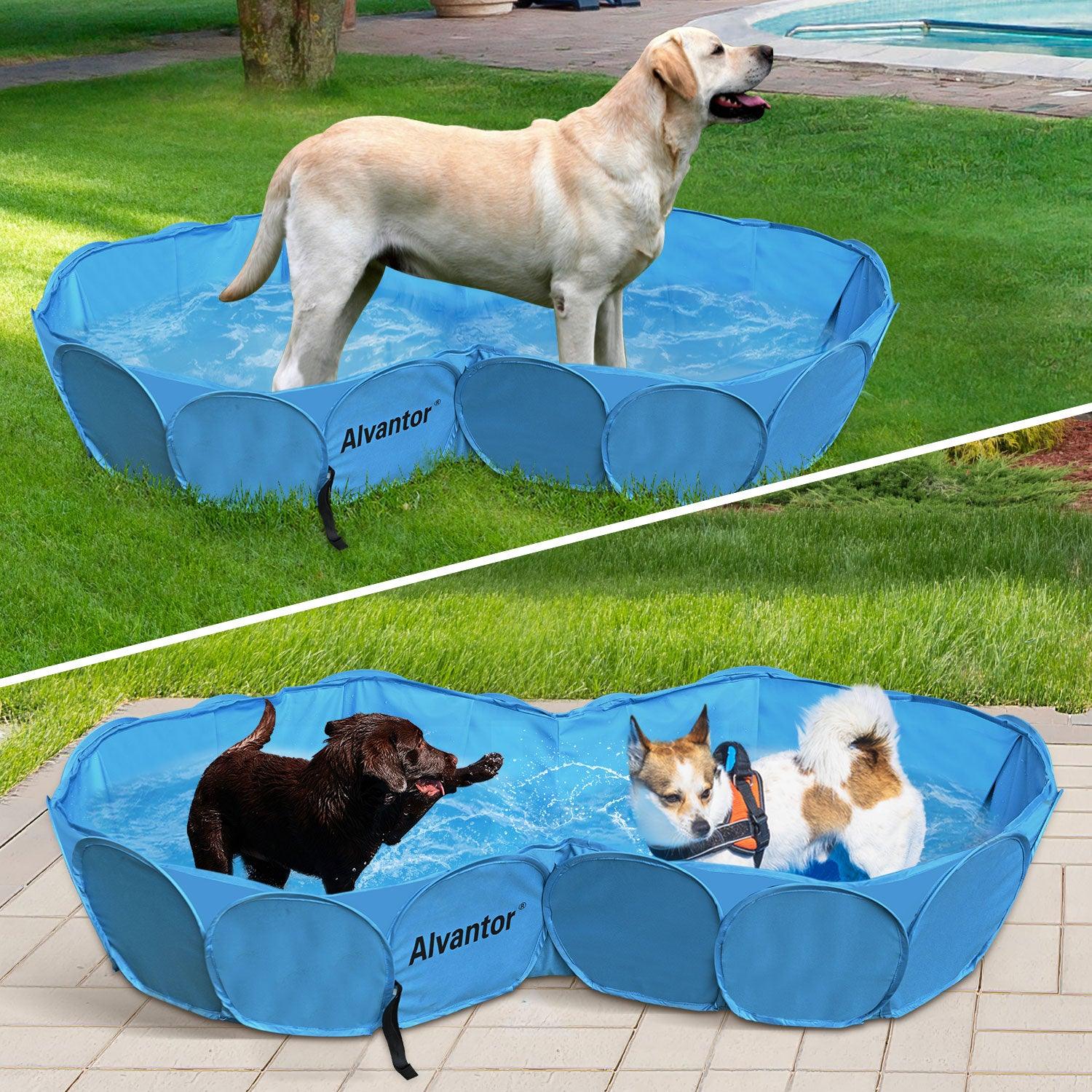 Alvantor Double Swimming Pool Pet Bathing Tub Hard Plastic Kiddie Pools Portable Pond Ball Pit