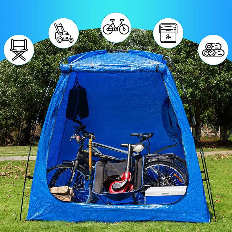 Bike Storage Shed Tent Waterproof Portable Backyard Outdoor Bicycle Yard Stash Shelter - Alvantor