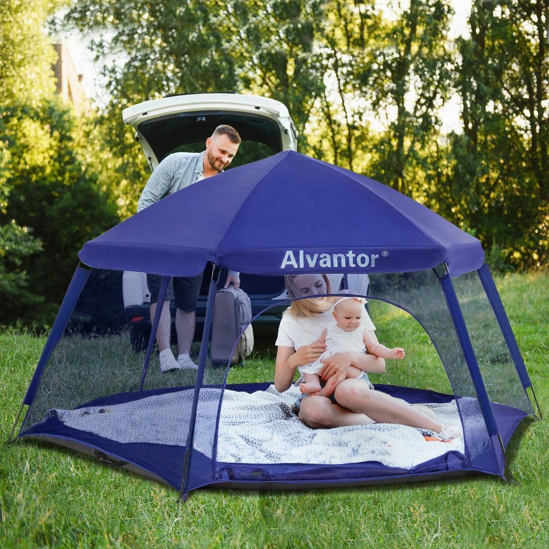 [New Version] Alvantor Pop Up Baby Playpen Space Canopy Safe Fence Pin 6 Panel