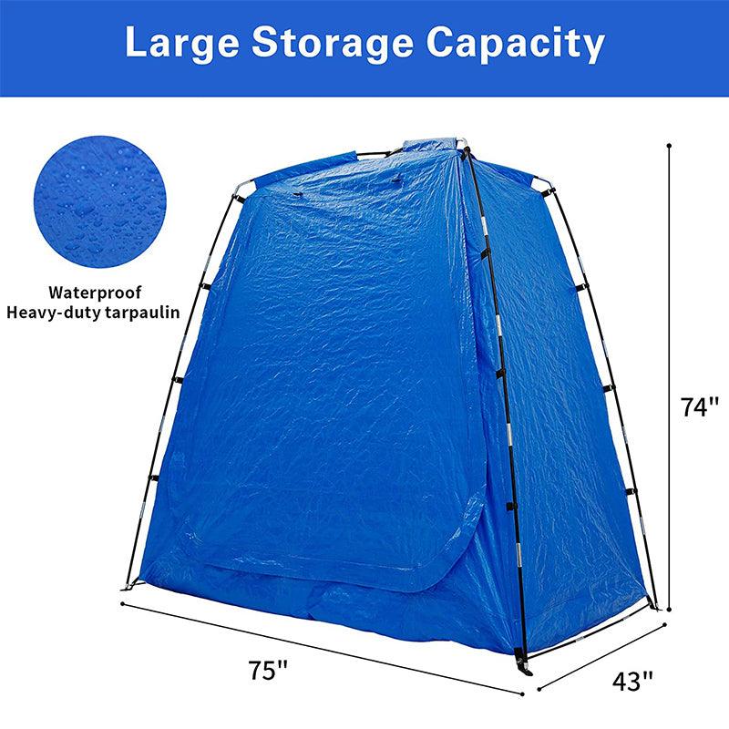 Bike Storage Shed Tent Waterproof Portable Backyard Outdoor Bicycle Yard Stash Shelter - Alvantor