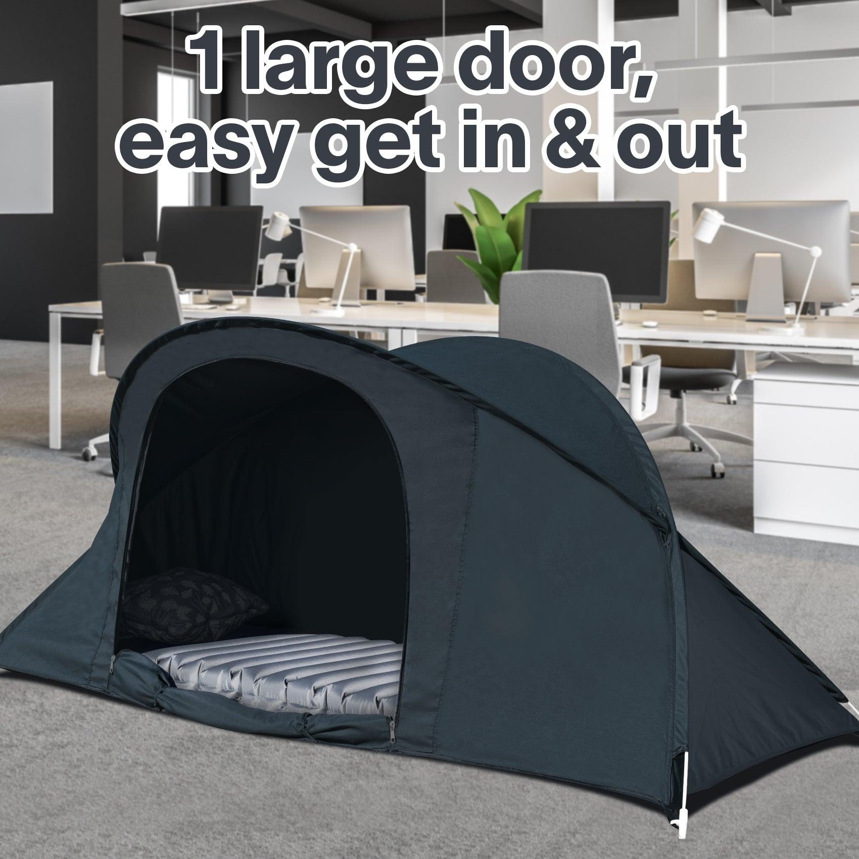 EighteenTek Pop Up Bed Canopy Office Sleeping Bed Tents One Person Privacy Space Lay Down NOT Sitting Frame 87"x28"x33"H