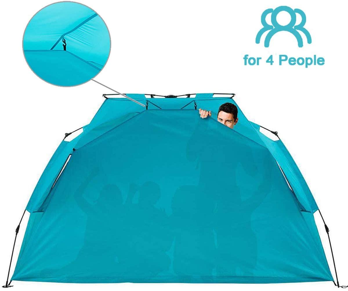 UBesGoo Beach Tent Quick-Open Free Ride Camping Tent Blue 