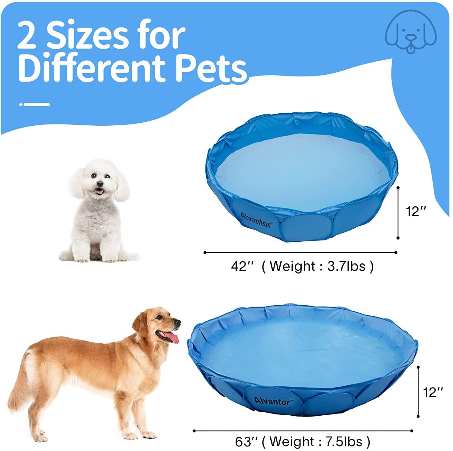 Alvantor Piscina doble para mascotas – Bañera plegable y portátil para  perros – Piscinas infantiles de plástico duro – Diversión en interiores y