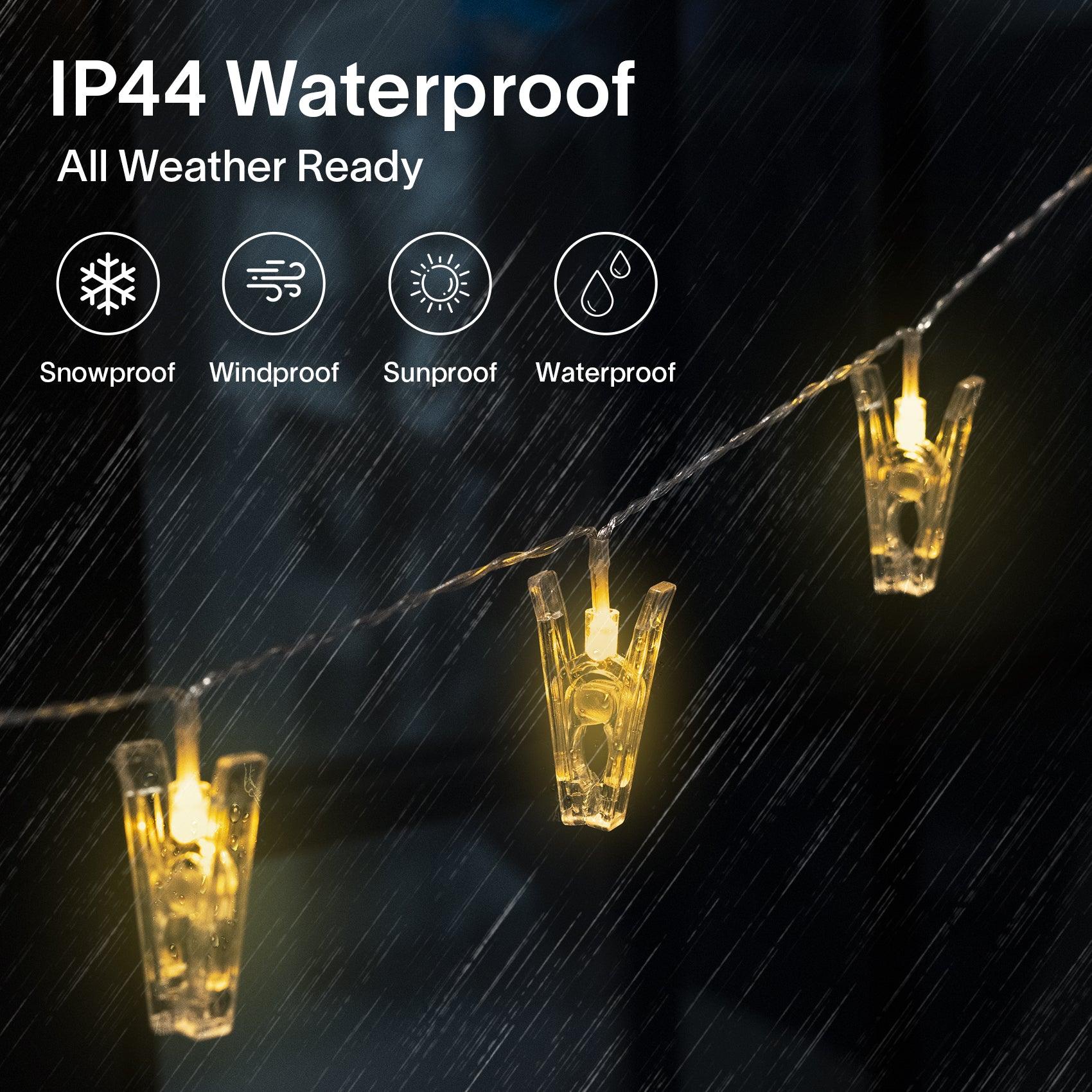 [New Version] Alvantor Waterproof String Lights LED Clip Outdoor Indoor Decoration For Screen House & Bubble Tent