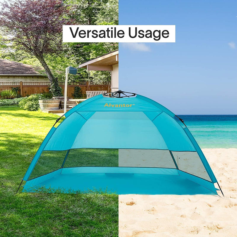 Alvantor Beach Tent Umbrella Automatic Pop Up UPF 50+ Portable