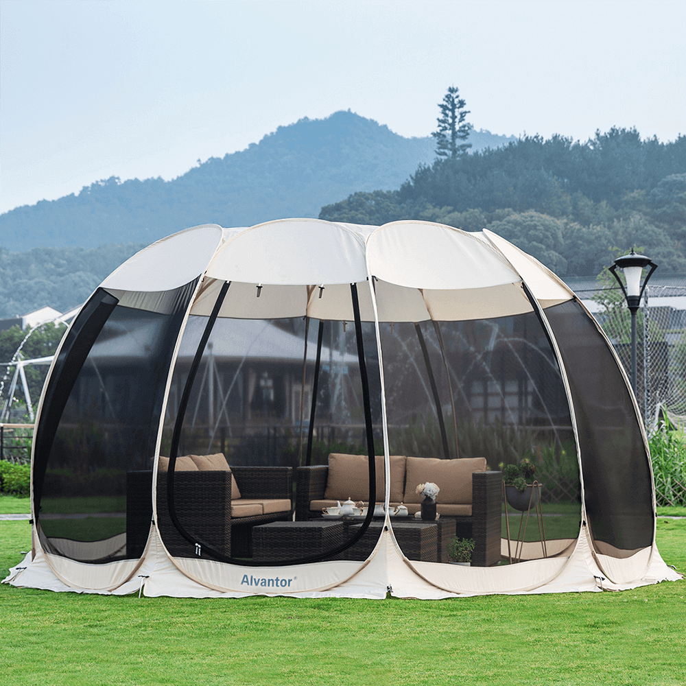 alvantor 15'x15' pop up screen house tent suit for 12-15 adults