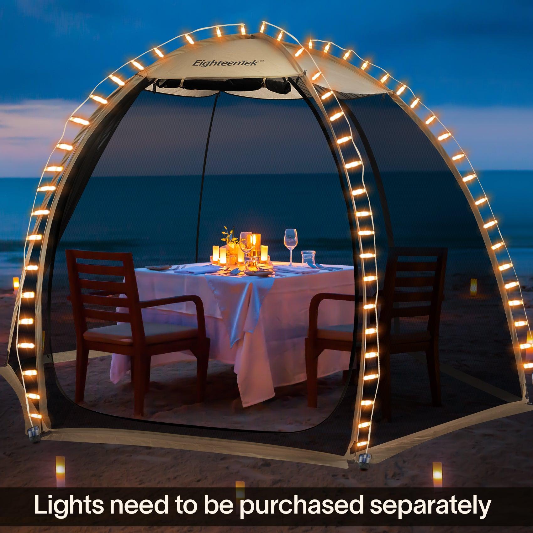 Enjoy a romantic dinner in Eighteentek Screen House Tent