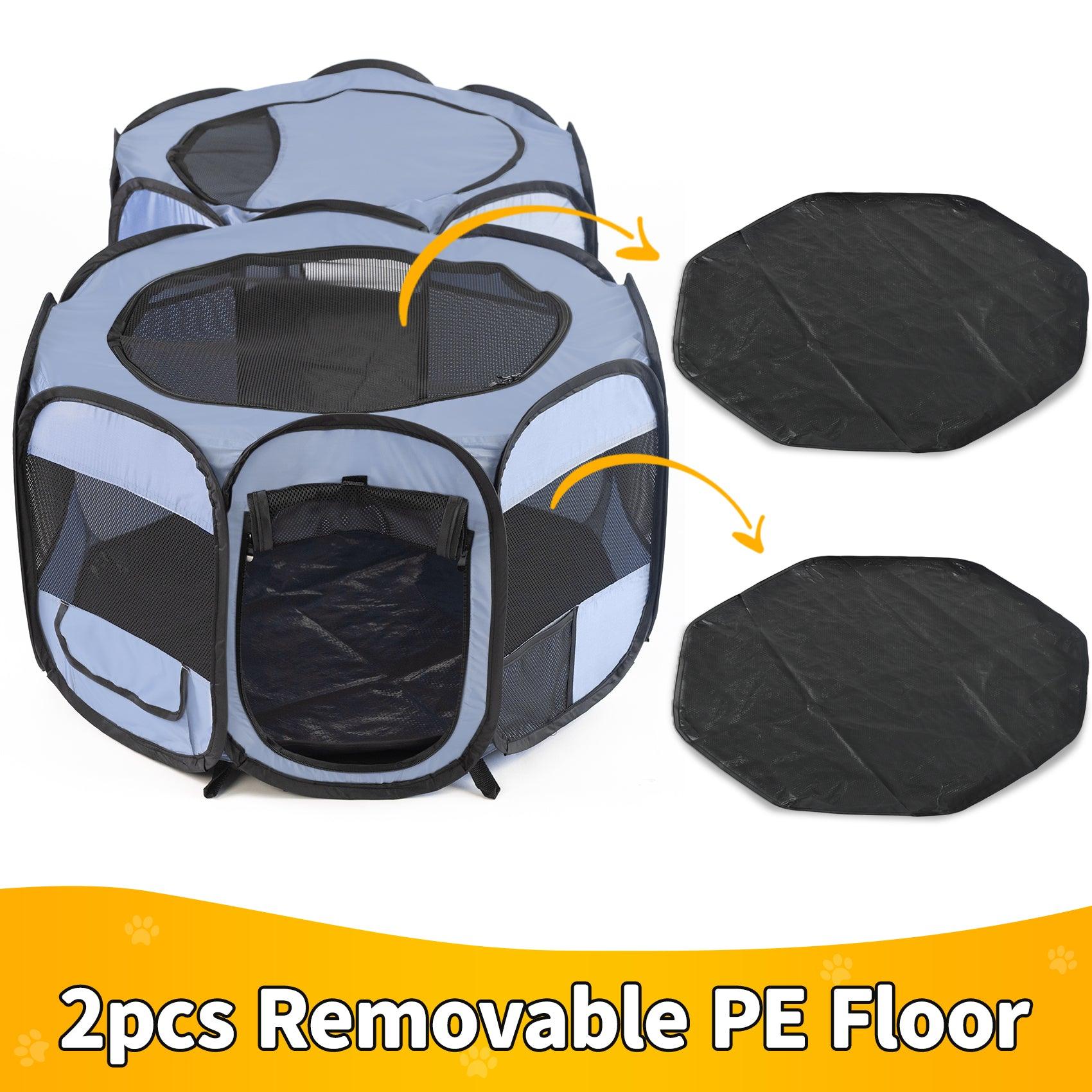 Give away 2 removable PE floor mat will not stain the floor.