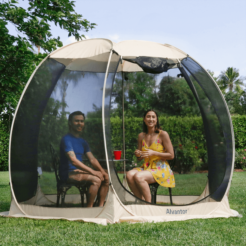 alvantor screened gazebo for backyard party