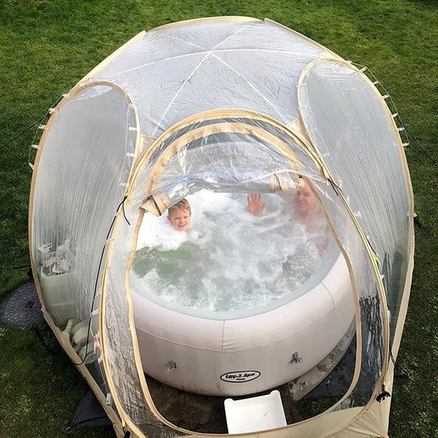 10'x10' bubble tent to cover the hot tub