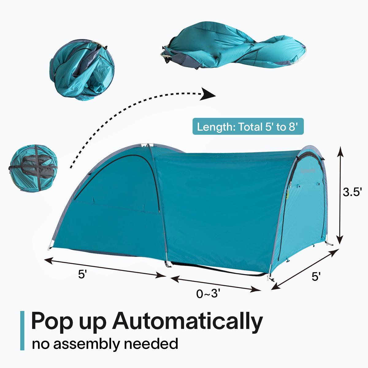 Eighteentek Pop Up Truck Tent Portable Pickup Size Chart